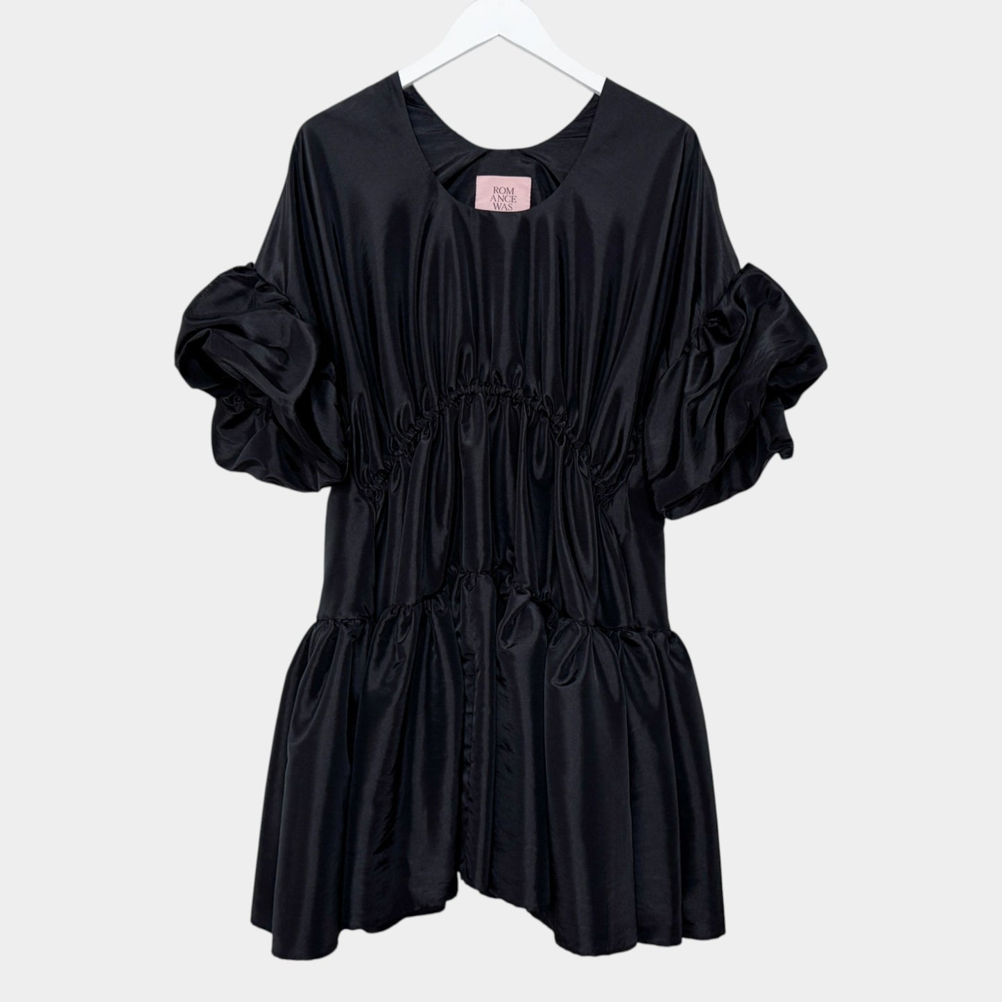 Romance Was Born Black Satin Desire Dress AU14 ~ Large [NEW]