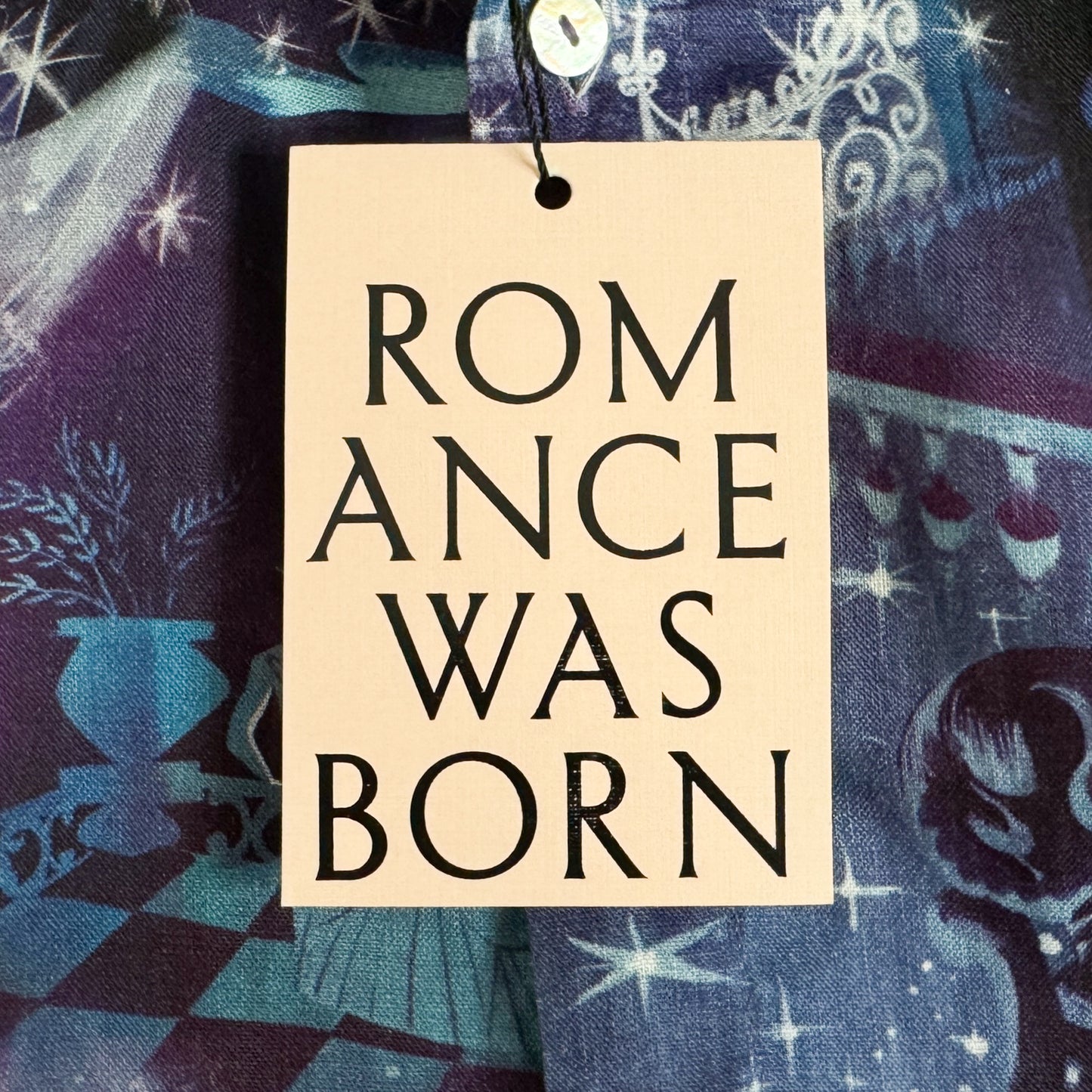 Romance Was Born Disney Purple Linen Shirt Dress Medium ~ Large ~ AU12-14-16 [NEW]
