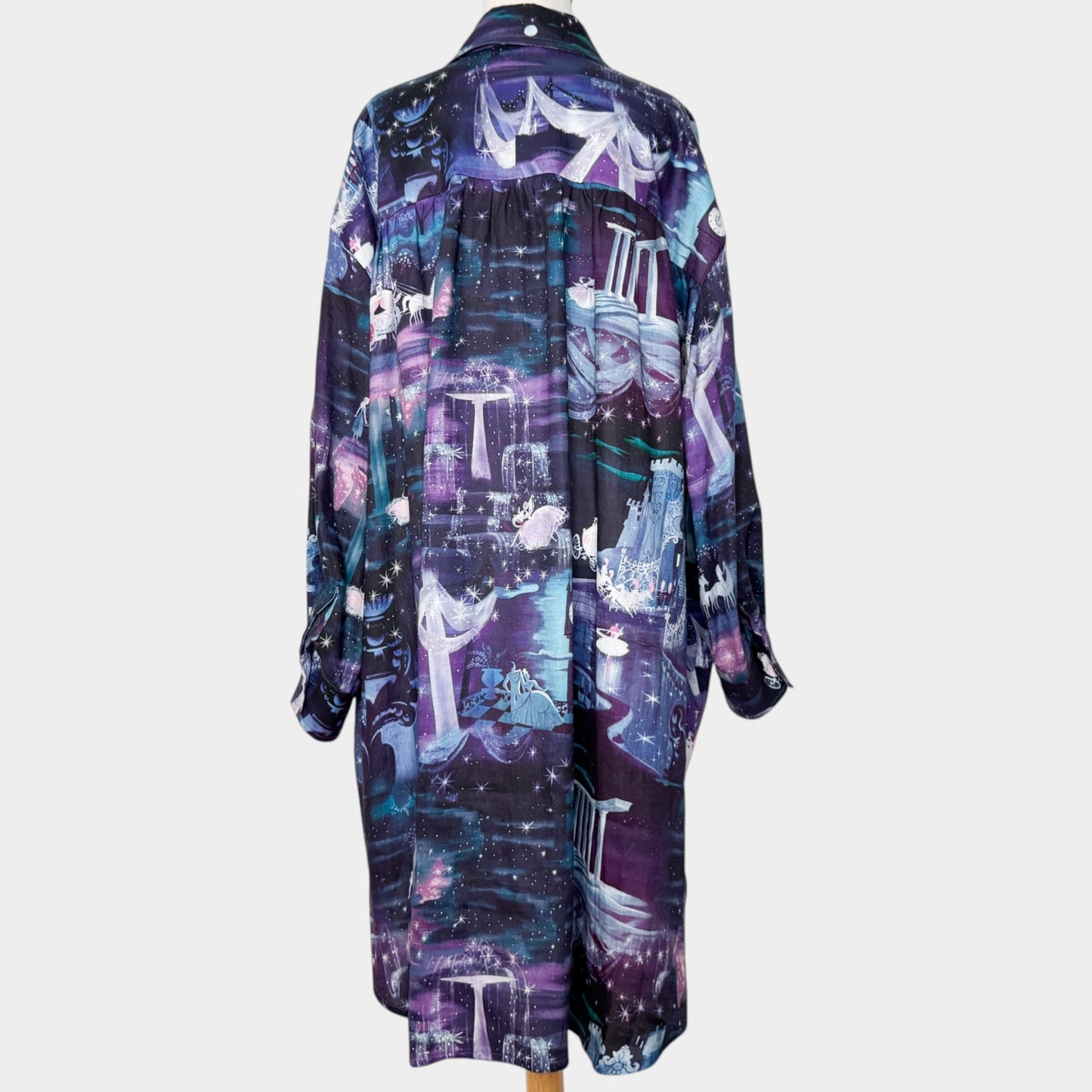 Romance Was Born Disney Purple Linen Shirt Dress Medium ~ Large ~ AU12-14-16 [NEW]