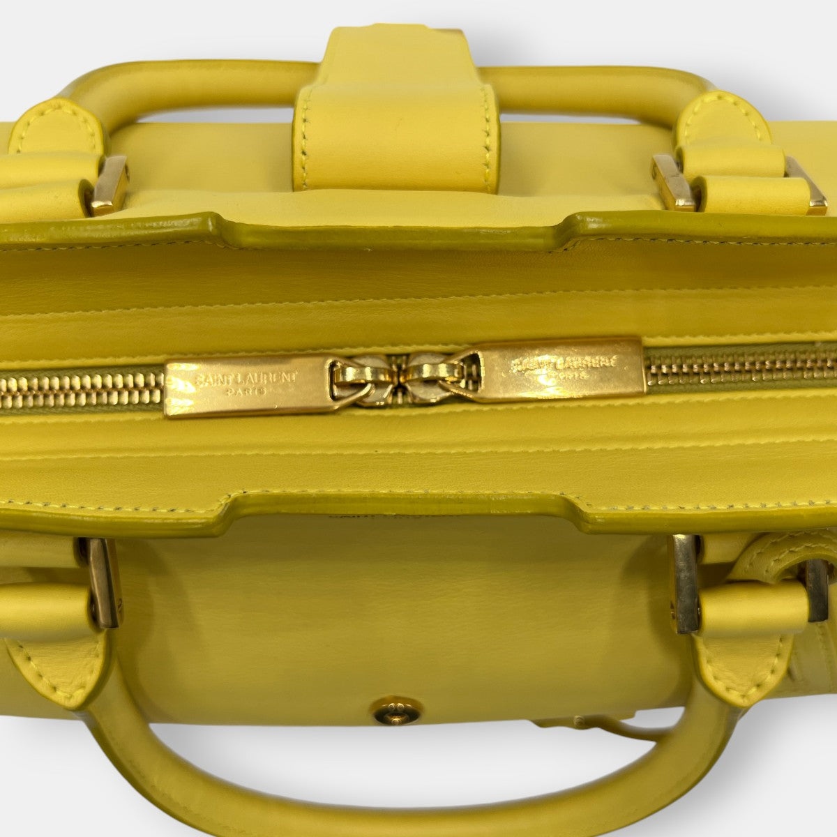 Saint Laurent YSL Yellow Leather Cabas Classic Sac Ligne Y Bag