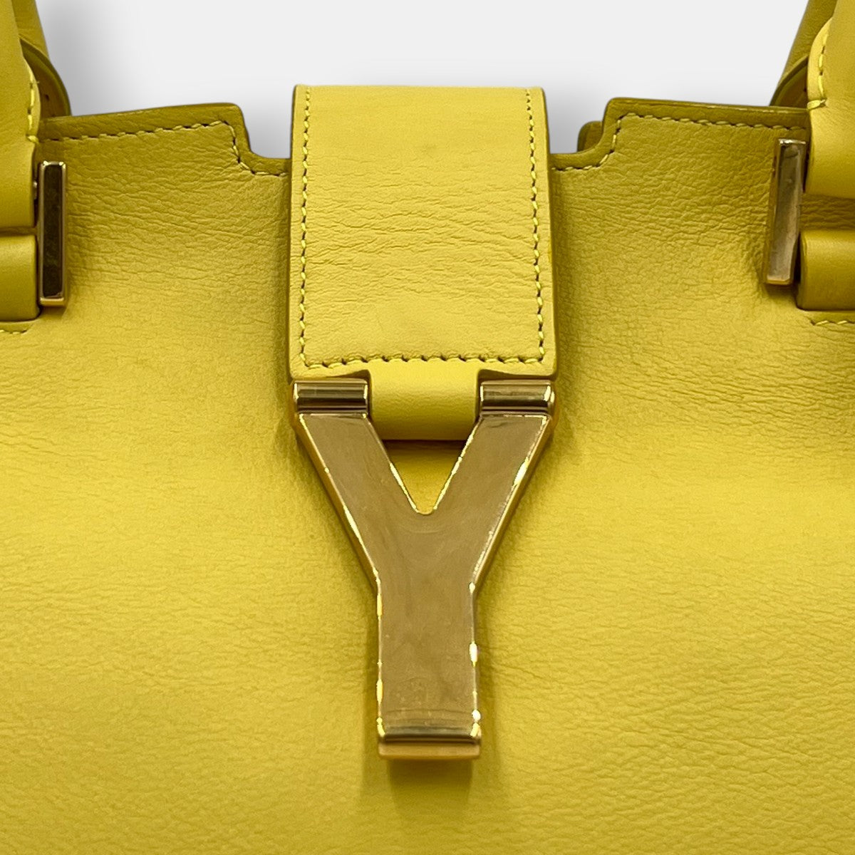 Saint Laurent YSL Yellow Leather Cabas Classic Sac Ligne Y Bag