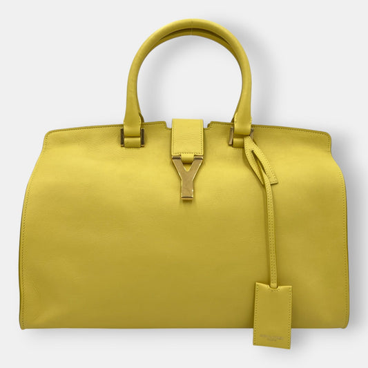 Saint Laurent YSL Yellow Leather Cabas Classic Sac Ligne Y Bag