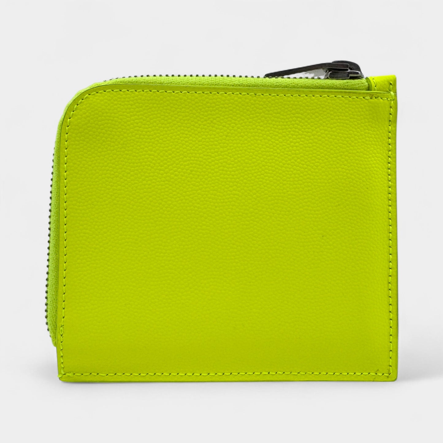 Saint Laurent Paris Bright Yellow Calfskin Zip Card Wallet