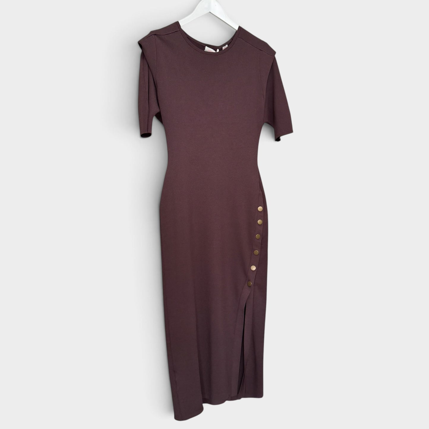 Sass & Bide Chocolate Brown It's All About Sound Knit Dress Medium ~ AU10 [NEW]