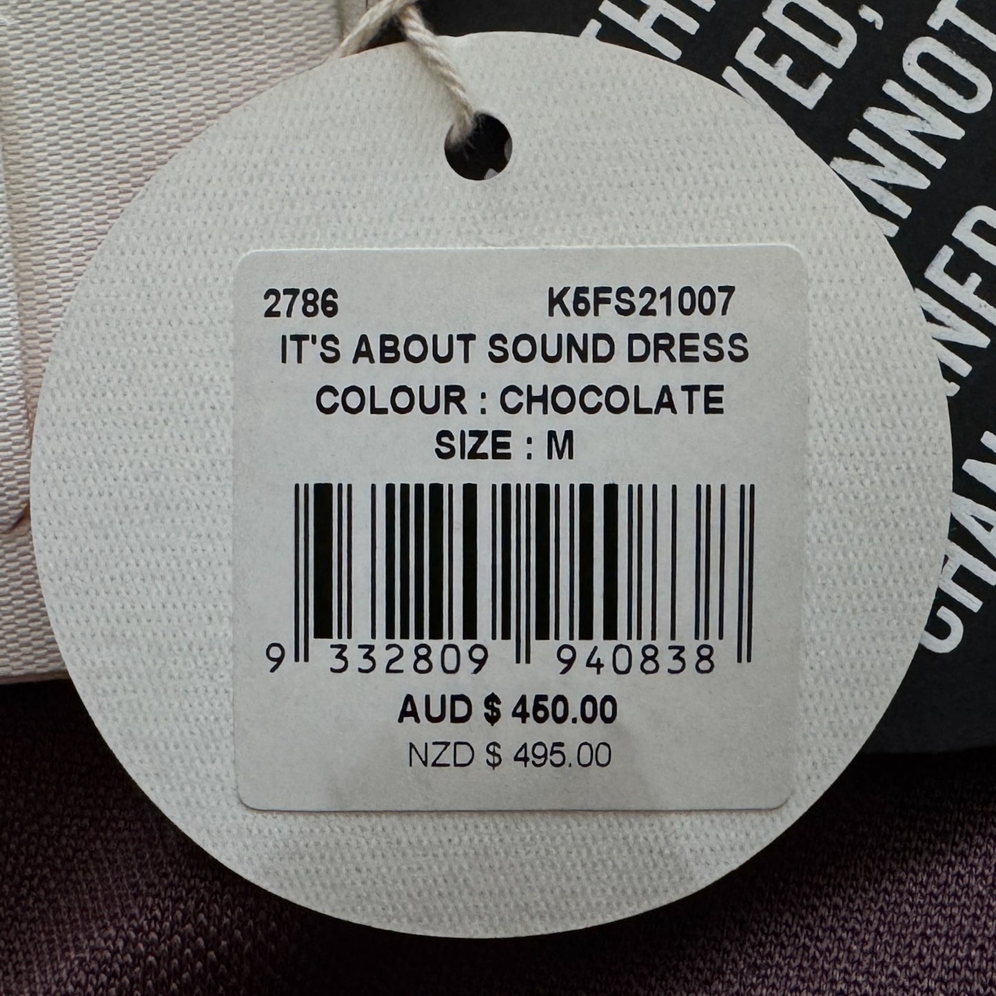 Sass & Bide Chocolate Brown It's All About Sound Knit Dress Medium ~ AU10 [NEW]