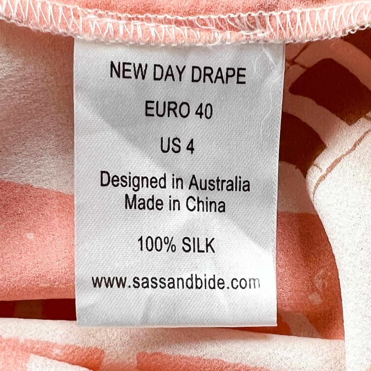 Sass & Bide New Day Drape Silk Mini Dress AU8