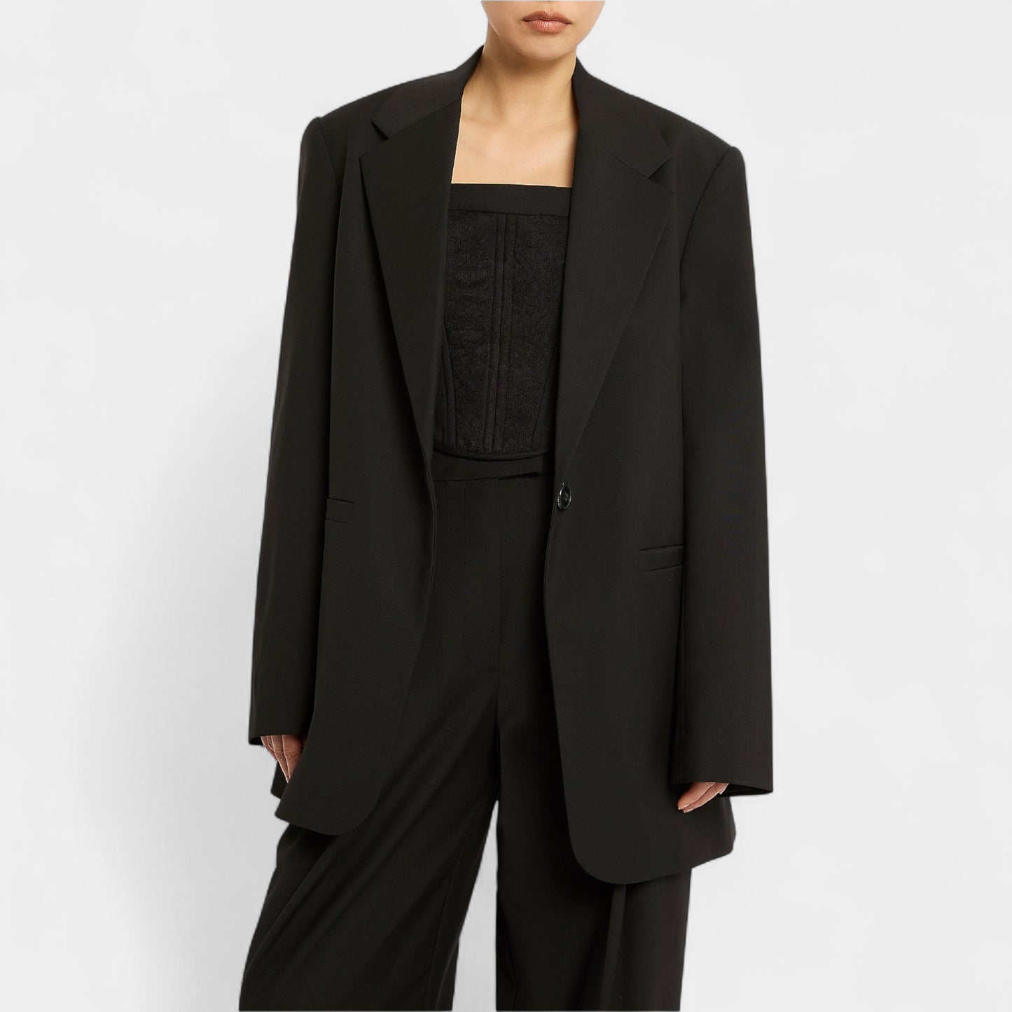 Sass & Bide Black Wool Blend 'Say My Name' Blazer Jacket Medium ~ AU14