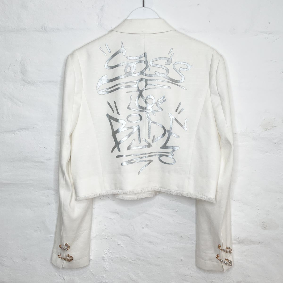 Sass & Bide 'Punctured Ego' White Linen Jacket AU16 [NEW]