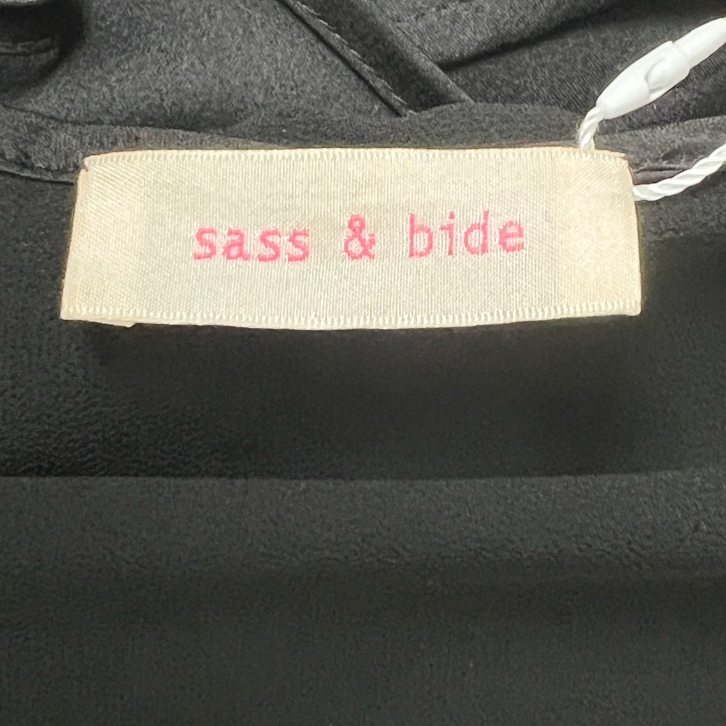 Sass & Bide Black Chiffon Chain Detail 'Tow The Line' Dress AU12 ~ Medium