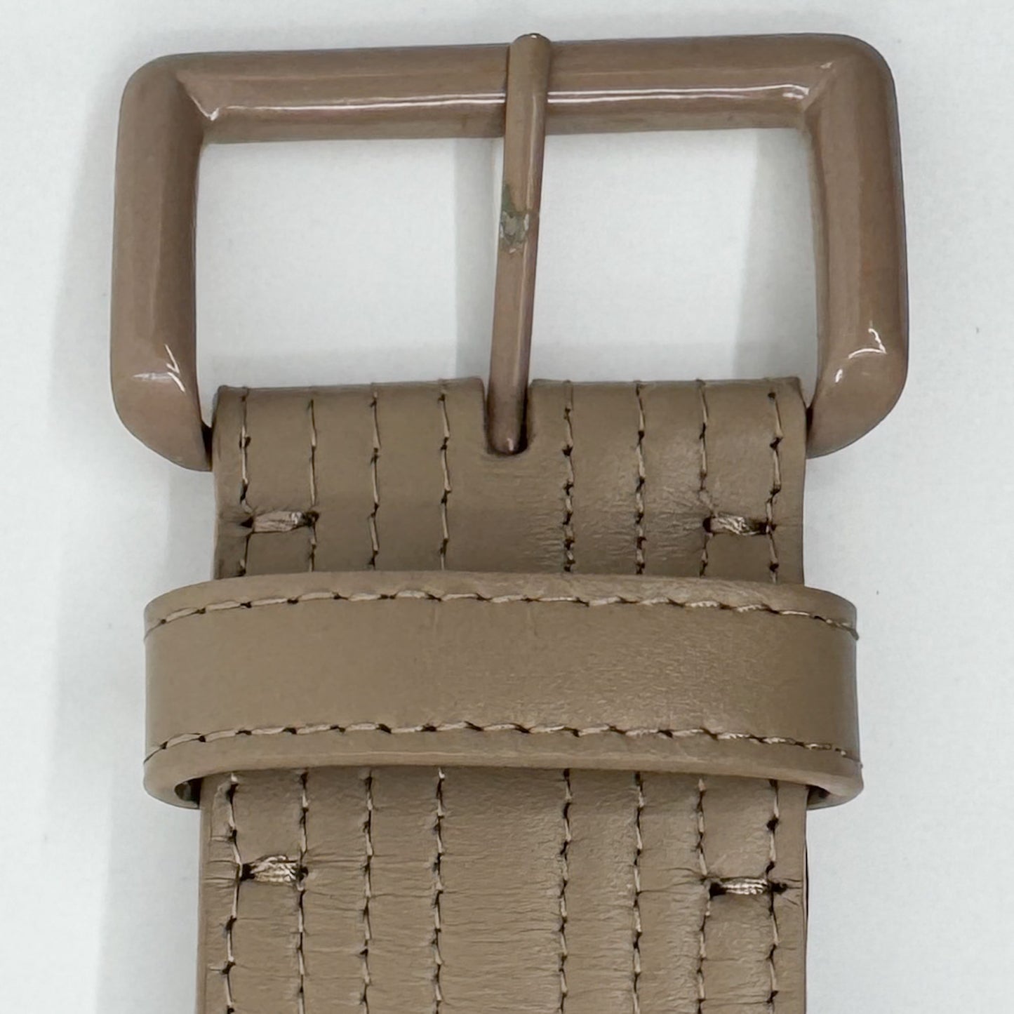 Scanlan Theodore Nude Taupe Wide Leather Belt Small AU8-10