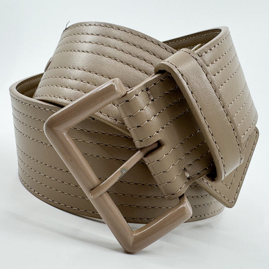 Scanlan Theodore Nude Taupe Wide Leather Belt Small AU8-10