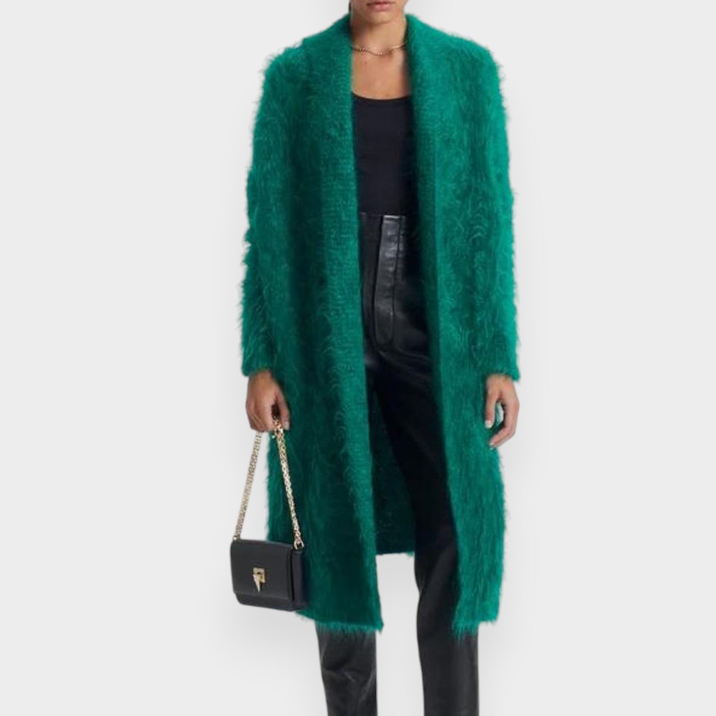 Scanlan Theodore Emerald Green Mohair Merino Cardigan Medium
