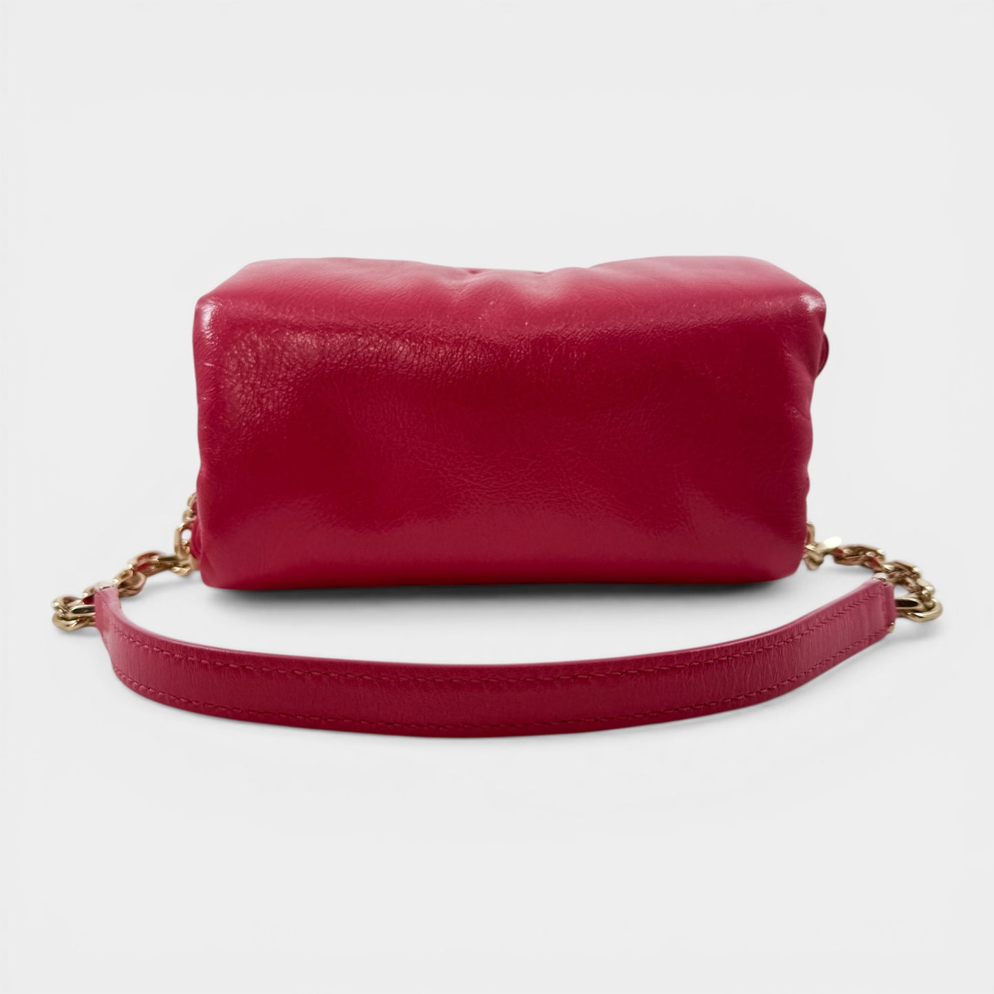 Scanlan Theodore Raspberry Pink Leather Small Pillow Bag