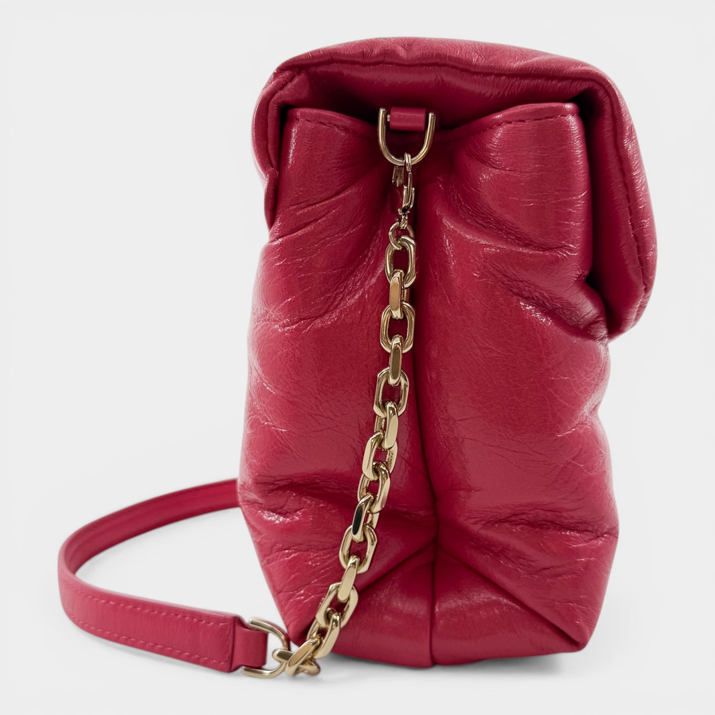 Scanlan Theodore Raspberry Pink Leather Small Pillow Bag