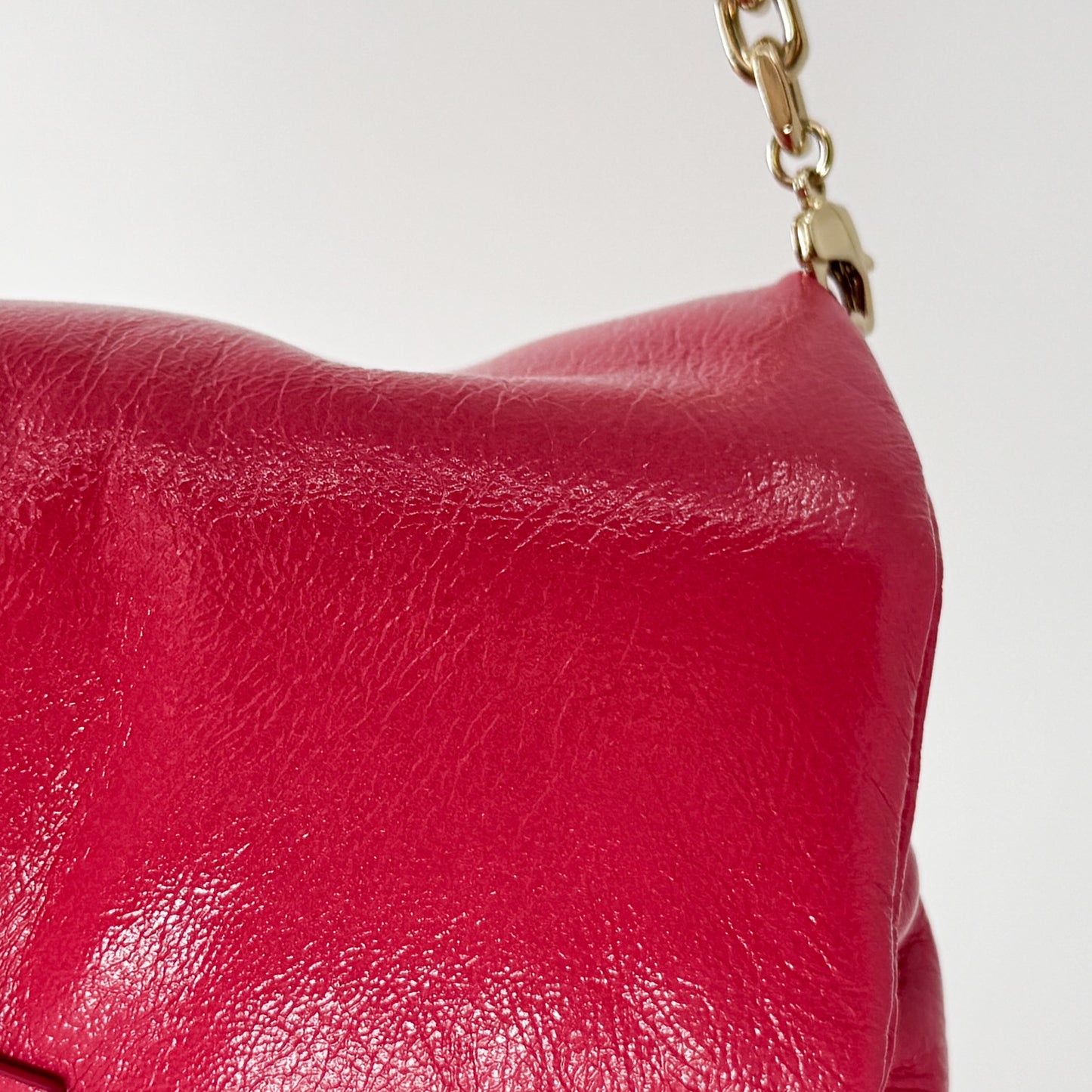 Scanlan Theodore Raspberry Pink Leather Small Pillow Bag