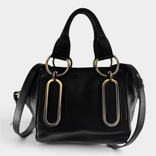 See by Chloé Paige Black Leather Small Crossbody & Tote Bag