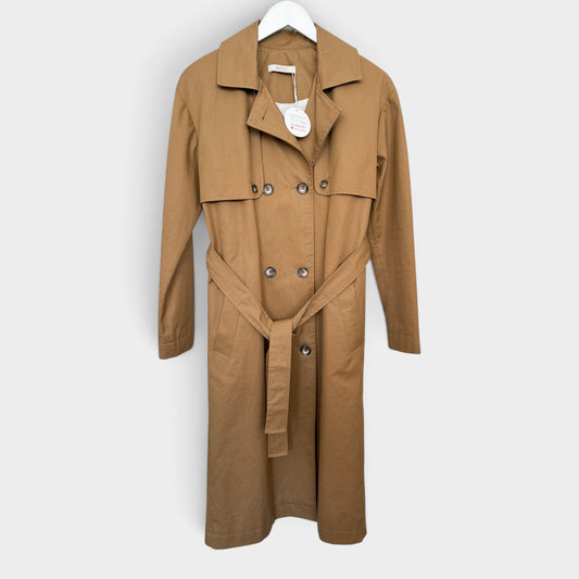 Sessùn Brown Cotton Twill Trench Coat Small ~ AU10