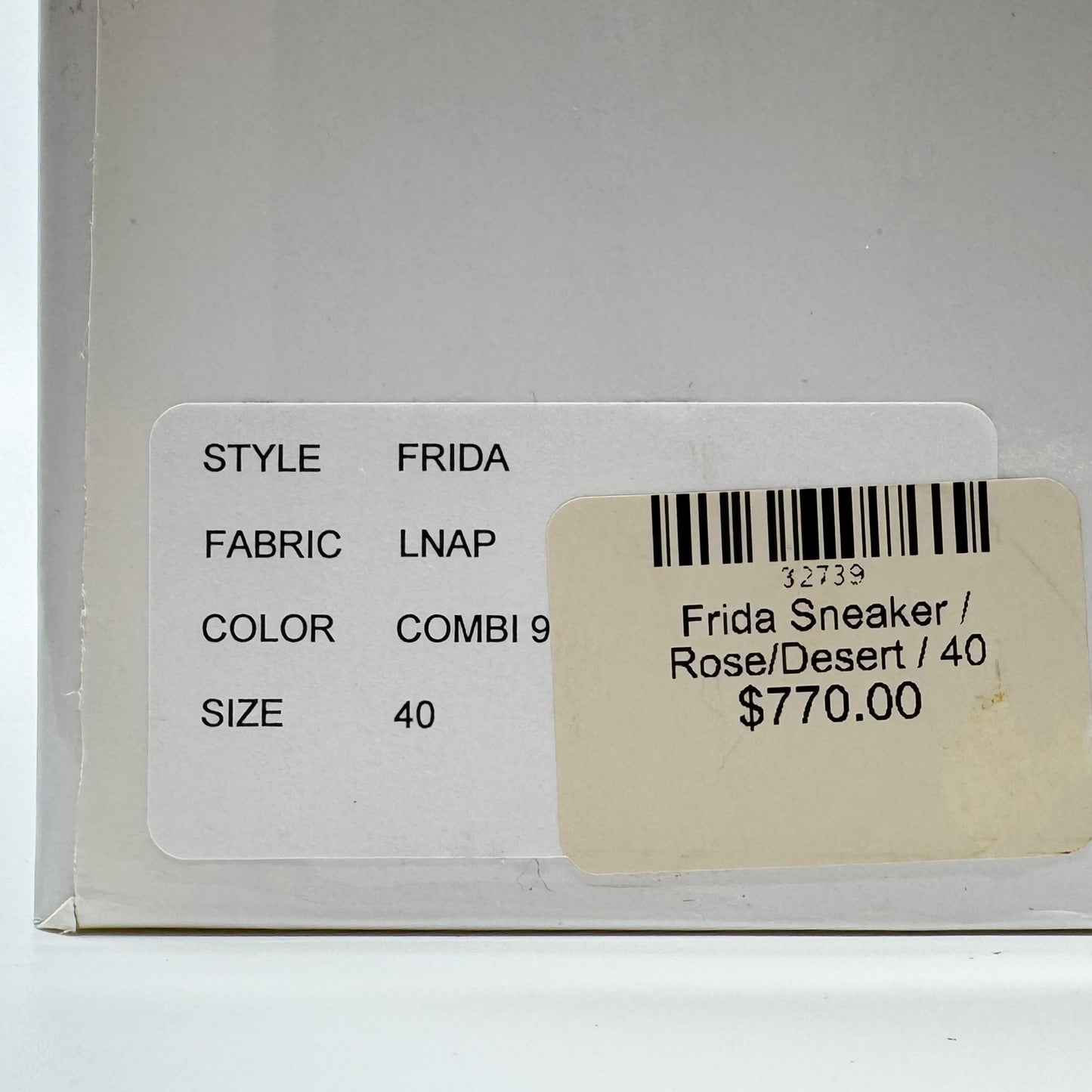 Sofie d’Hoore Pink Cream Leather Frida Sneakers EU40 ~ AU9