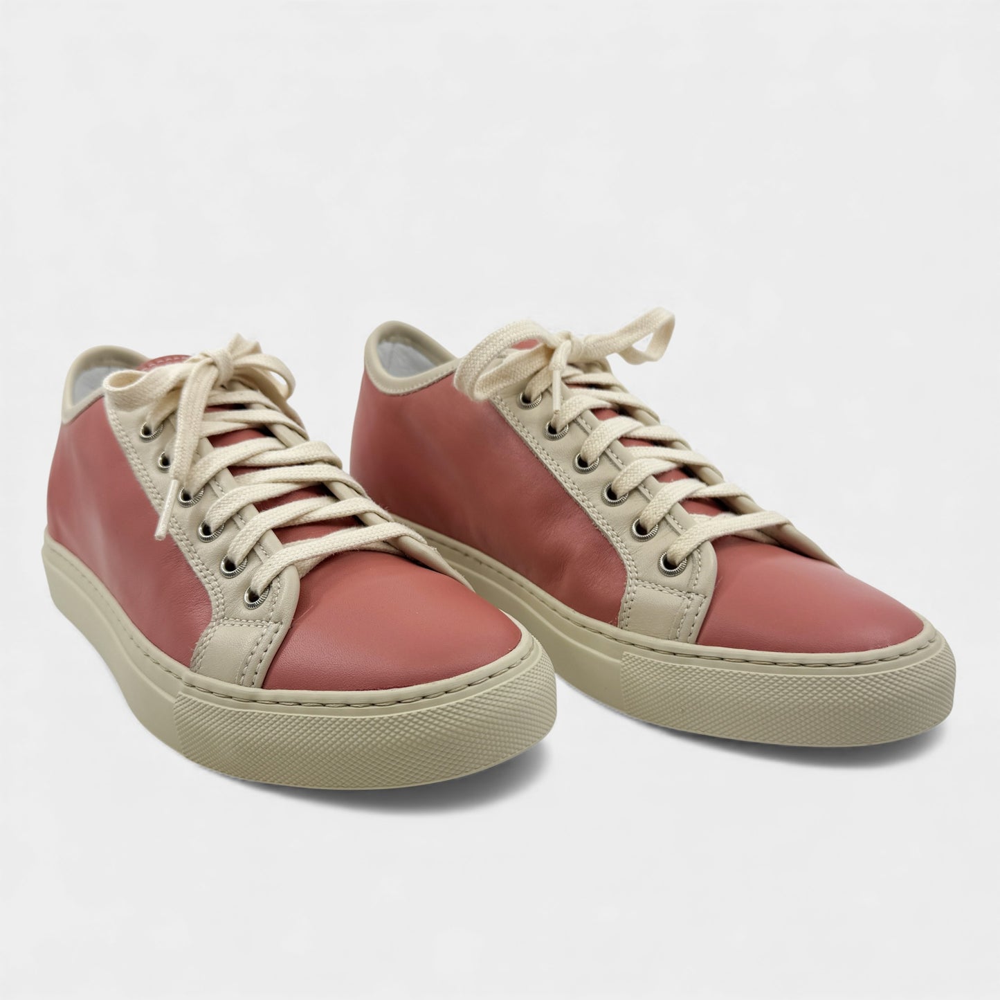 Sofie d’Hoore Pink Cream Leather Frida Sneakers EU40 ~ AU9