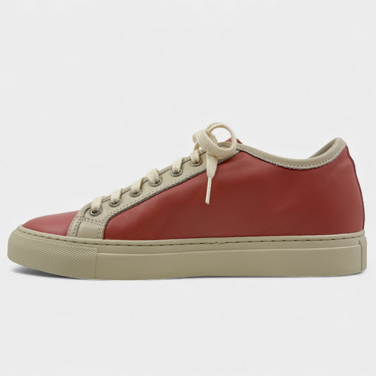 Sofie d’Hoore Pink Cream Leather Frida Sneakers EU40 ~ AU9