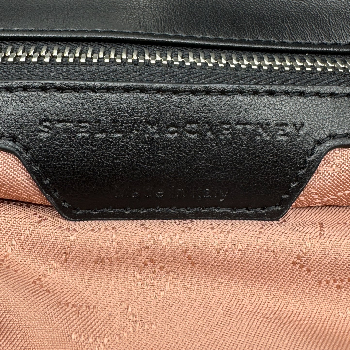 Stella McCartney Black Studded Falabella Fold Over Shoulder Tote Bag