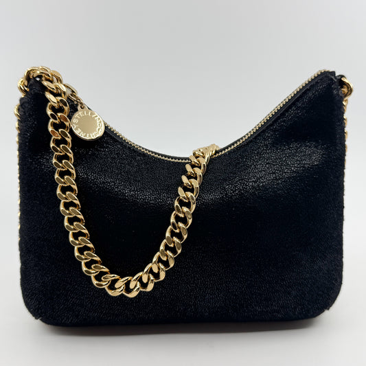 Stella McCartney Black Falabella Zip Mini Shoulder Bag