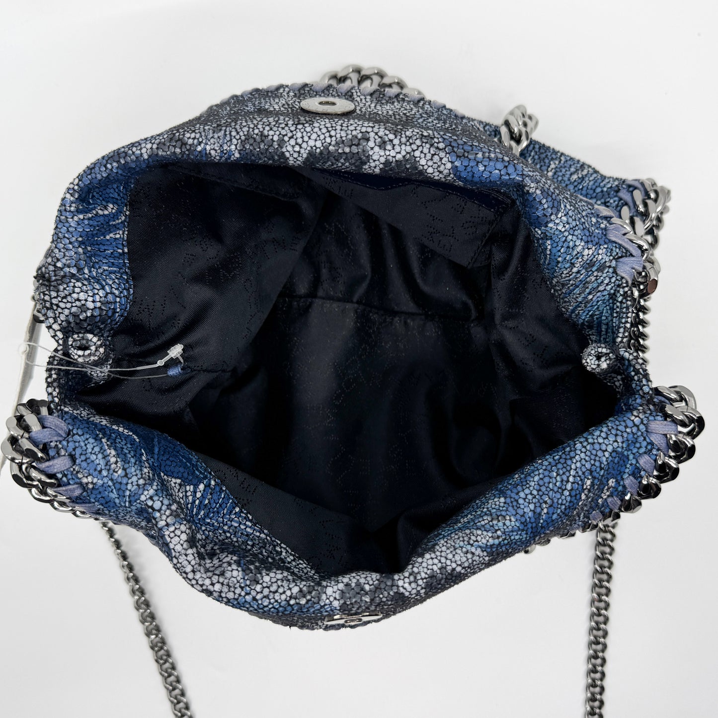 Stella McCartney Blue Snake & Jungle Print Falabella Mini Shoulder Bag