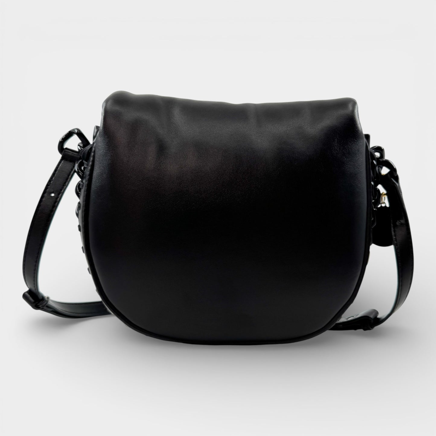 Stella McCartney Black Frayme Padded Shoulder Bag Medium