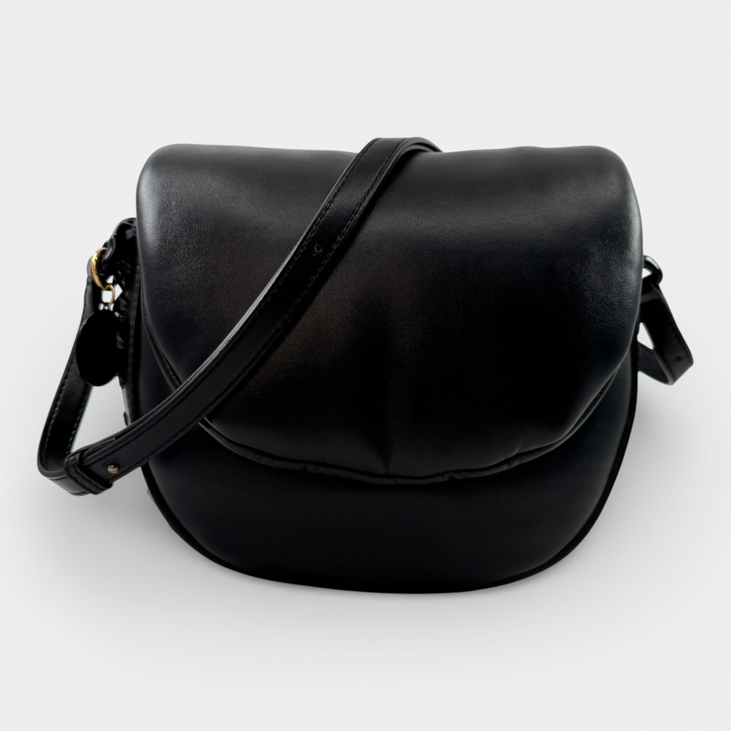 Stella McCartney Black Frayme Padded Shoulder Bag Medium
