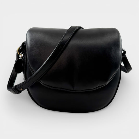 Stella McCartney Black Frayme Padded Shoulder Bag Medium