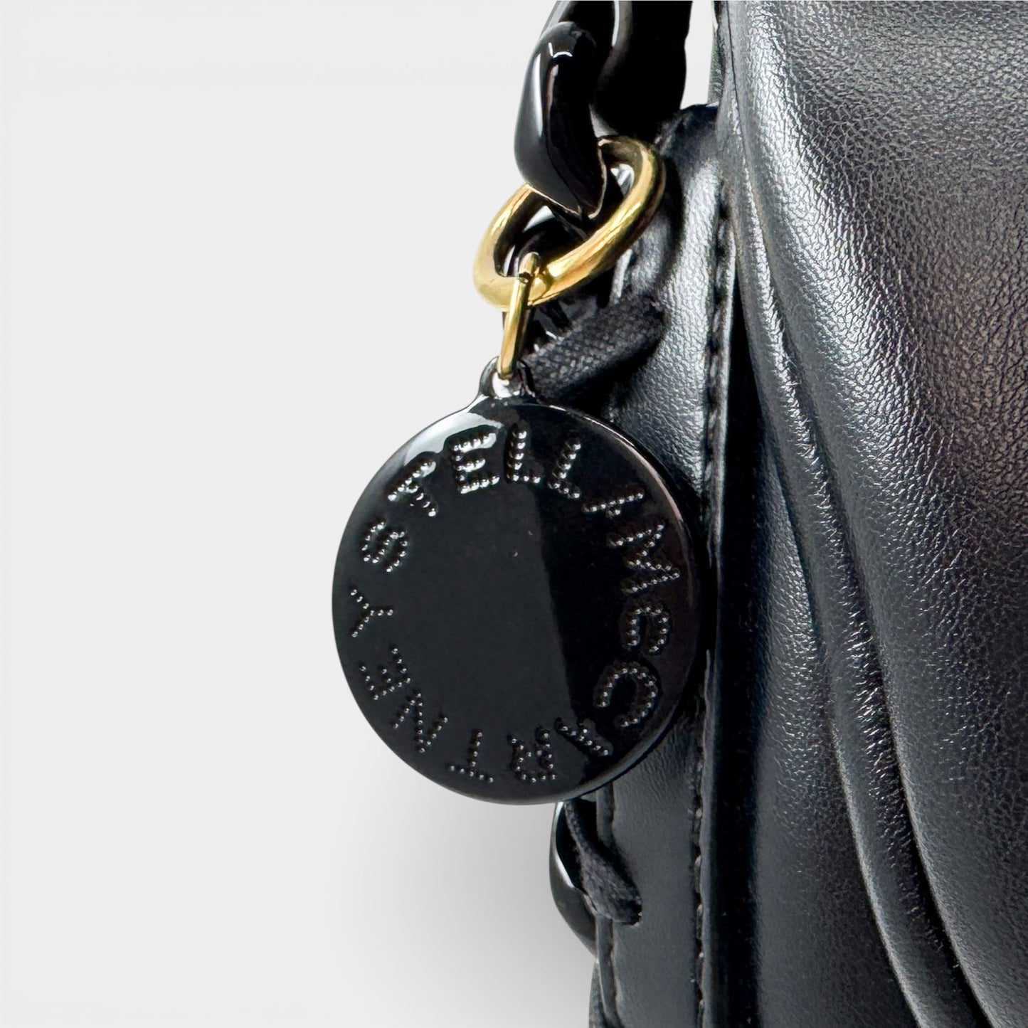 Stella McCartney Black Frayme Padded Shoulder Bag Medium