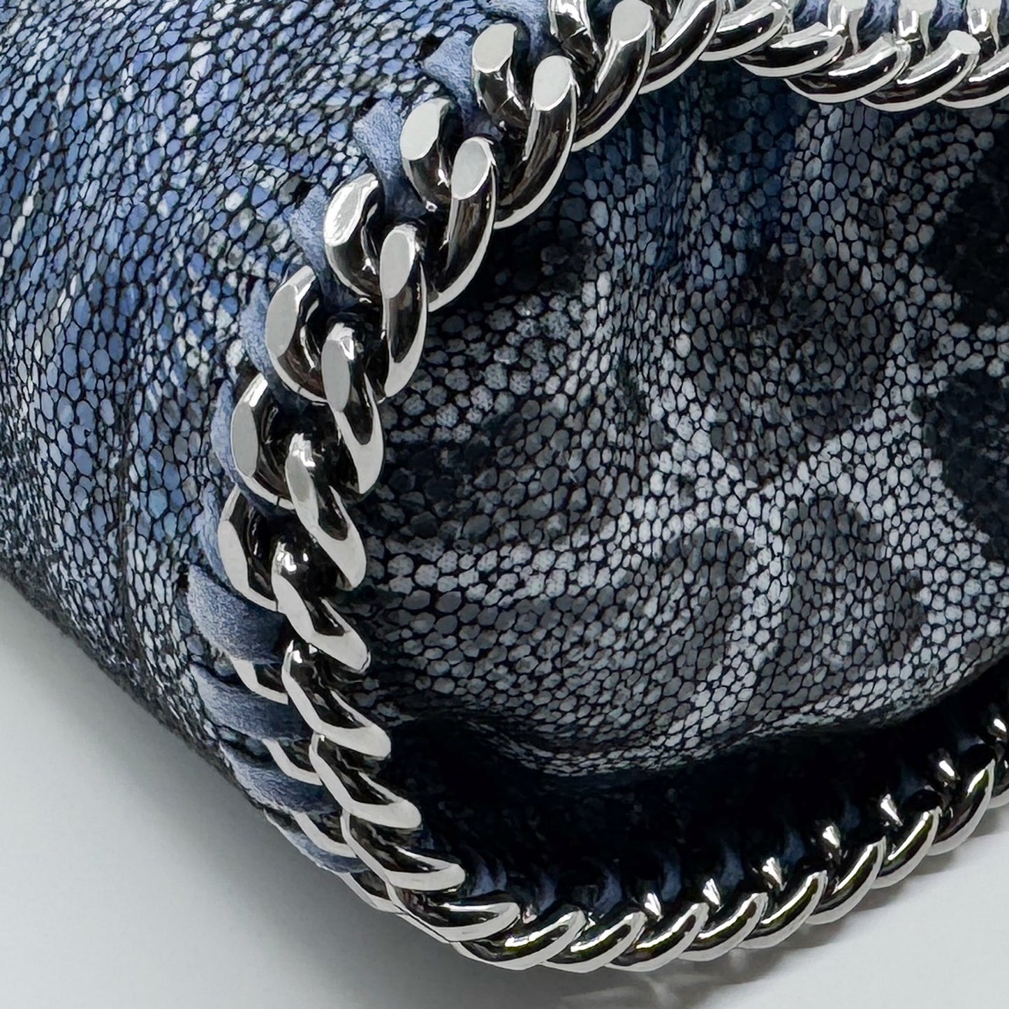 Stella McCartney Blue Snake & Jungle Print Falabella Mini Shoulder Bag