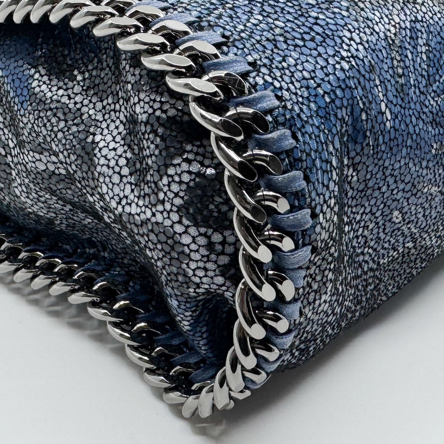 Stella McCartney Blue Snake & Jungle Print Falabella Mini Shoulder Bag