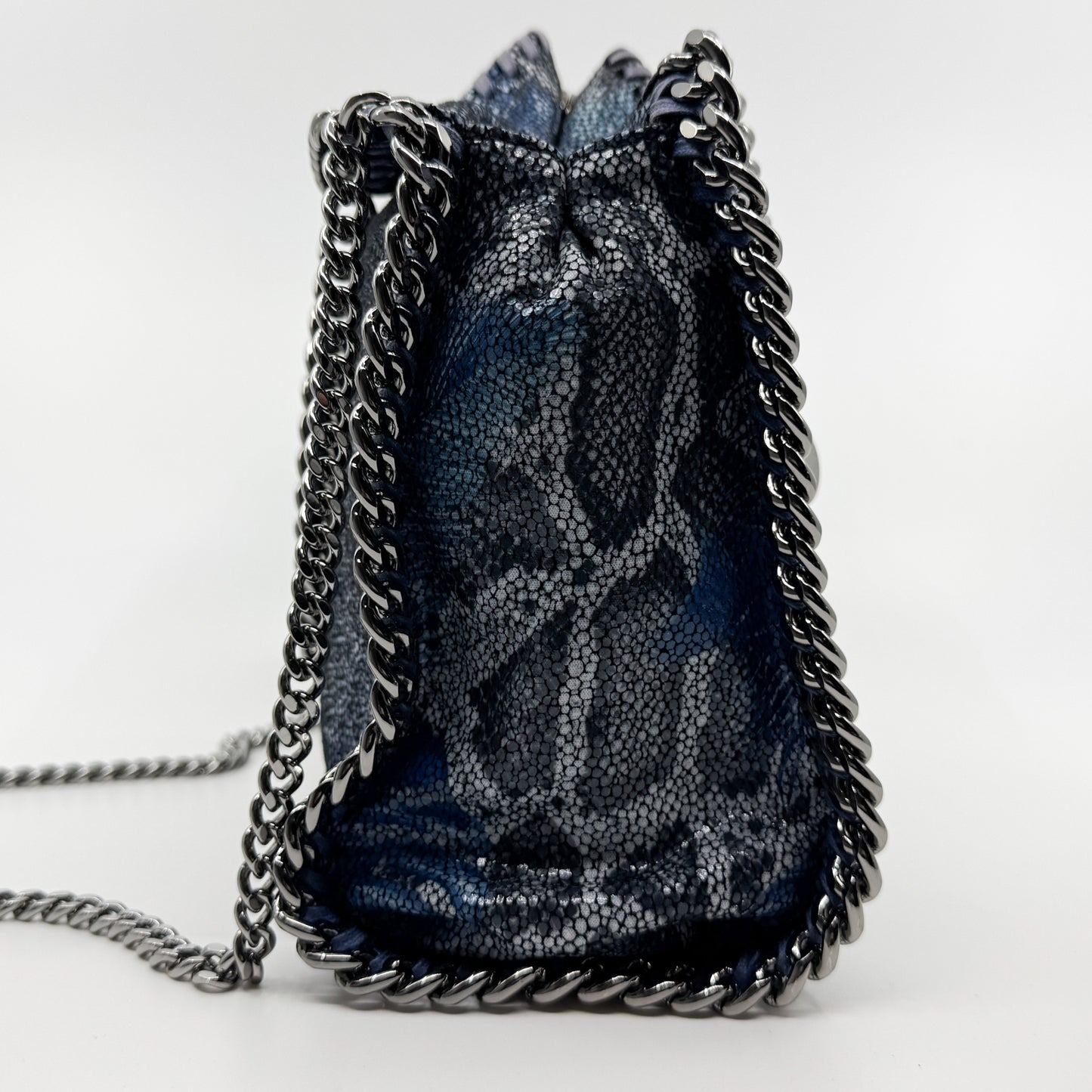 Stella McCartney Blue Snake & Jungle Print Falabella Mini Shoulder Bag