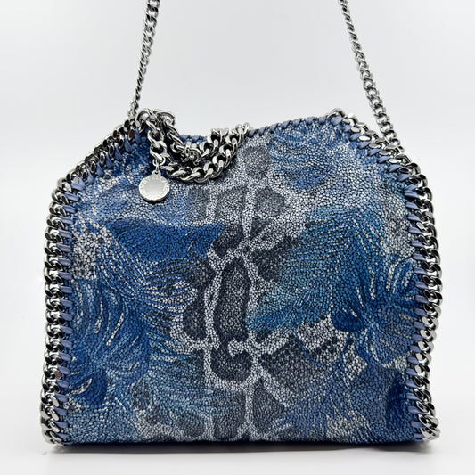 Stella McCartney Blue Snake & Jungle Print Falabella Mini Shoulder Bag