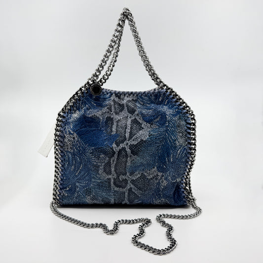 Stella McCartney Blue Snake & Jungle Print Falabella Mini Shoulder Bag