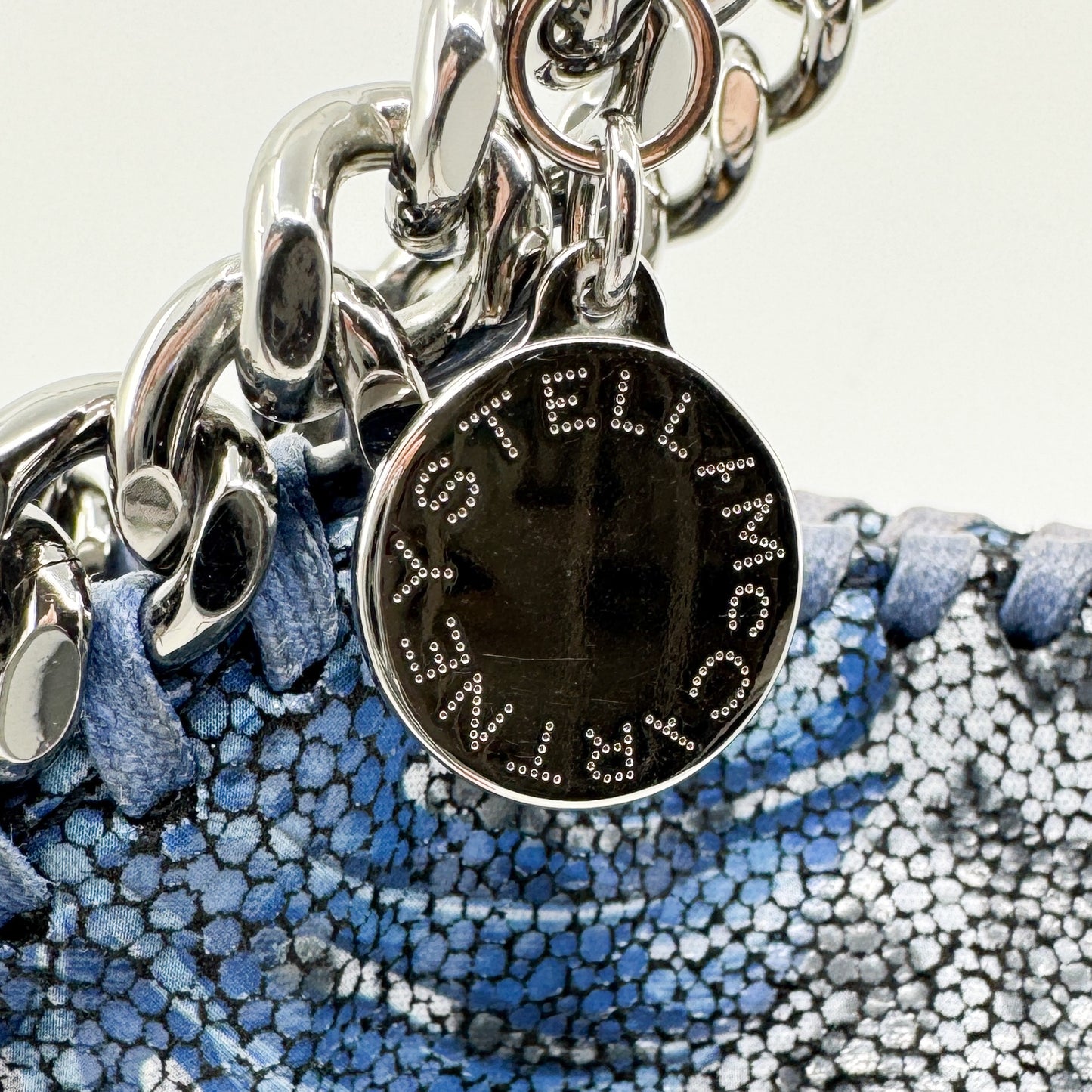 Stella McCartney Blue Snake & Jungle Print Falabella Mini Shoulder Bag