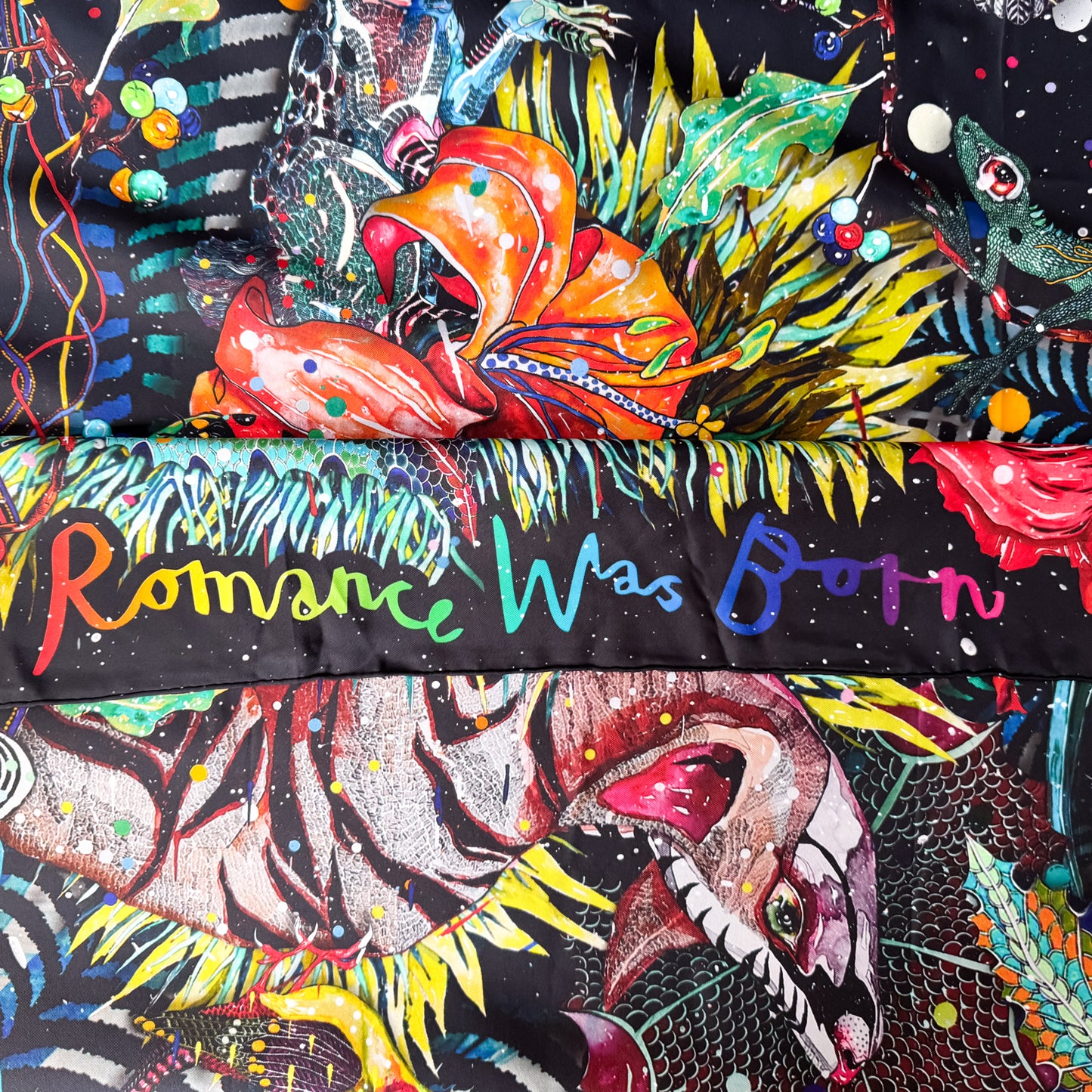 Romance Was Born Multi Silk Floral Large Square Scarf [132 cm]