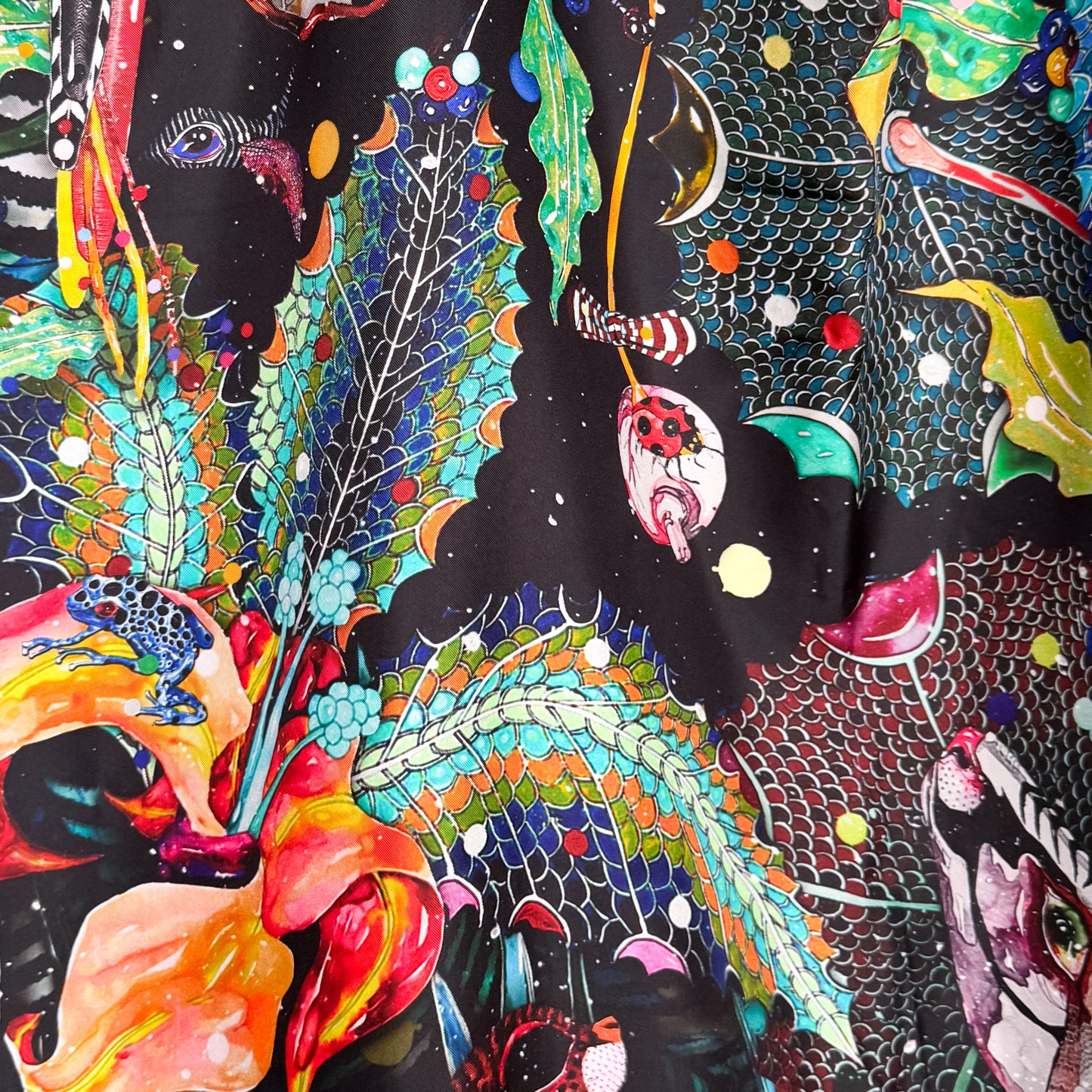 Romance Was Born Multi Silk Floral Large Square Scarf [132 cm]