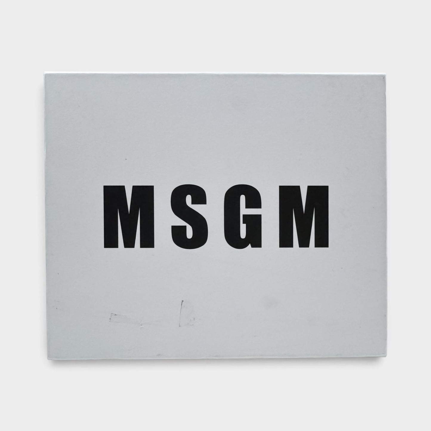 MSGM Black White Check Faux Leather Crossbody Bag