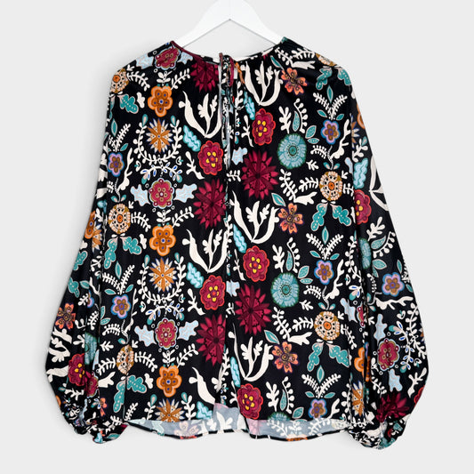 La Doublej  Multicoloured Floral Aphrodite Top X-Large ~ AU14-16