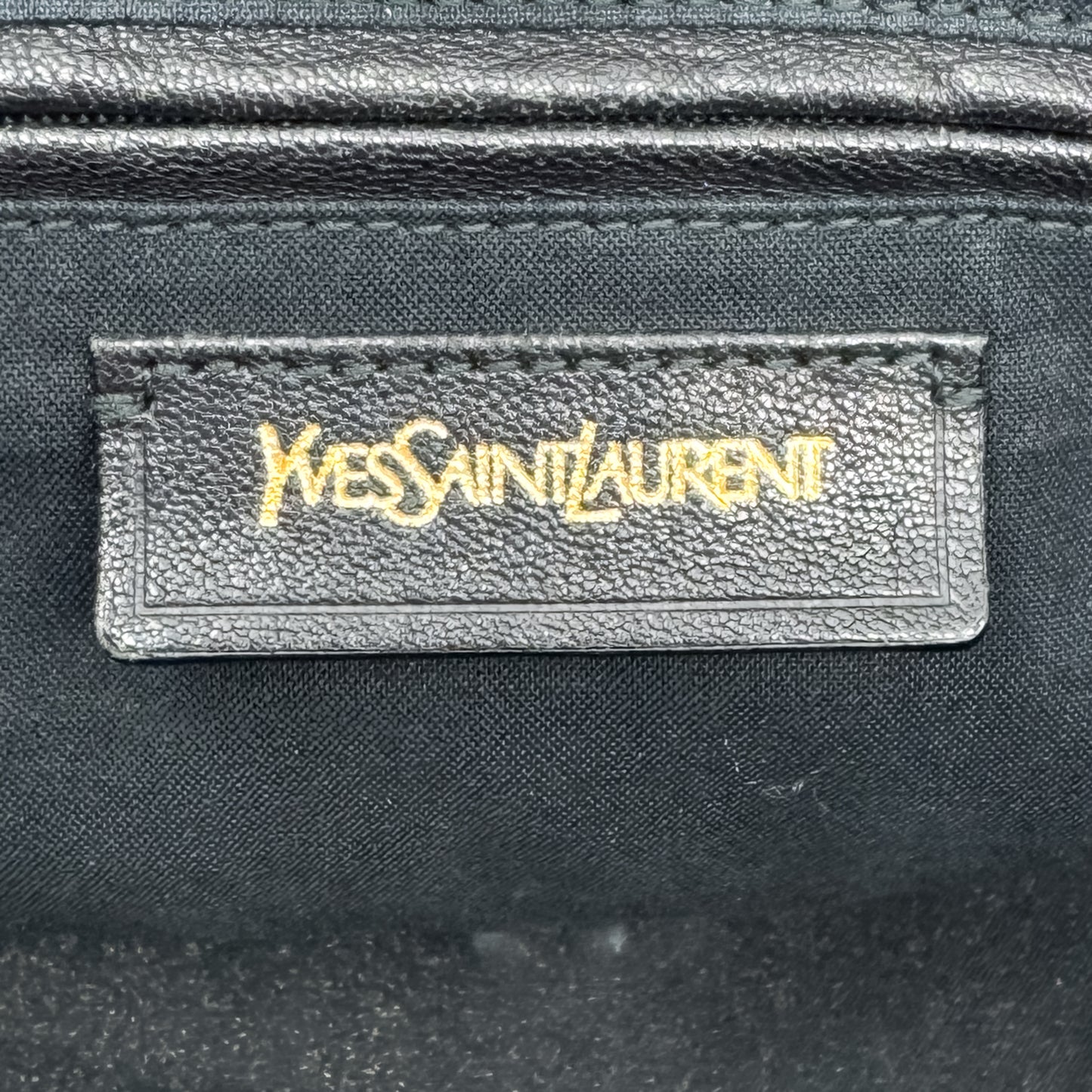 Yves Saint Laurent Black Leather Petite Small Cabas ChYc Y Tote Bag