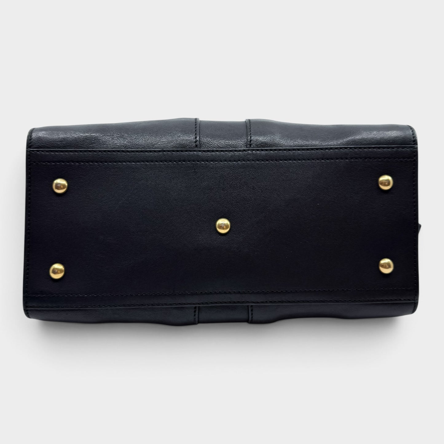 Yves Saint Laurent Black Leather Petite Small Cabas ChYc Y Tote Bag