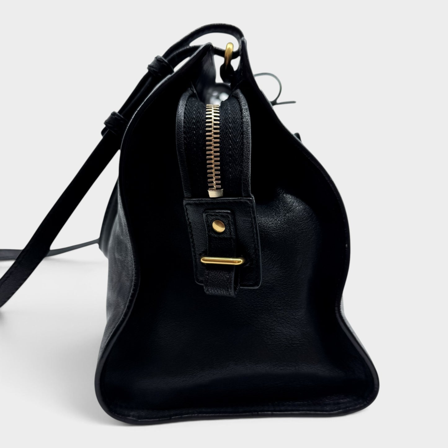 Yves Saint Laurent Black Leather Petite Small Cabas ChYc Y Tote Bag