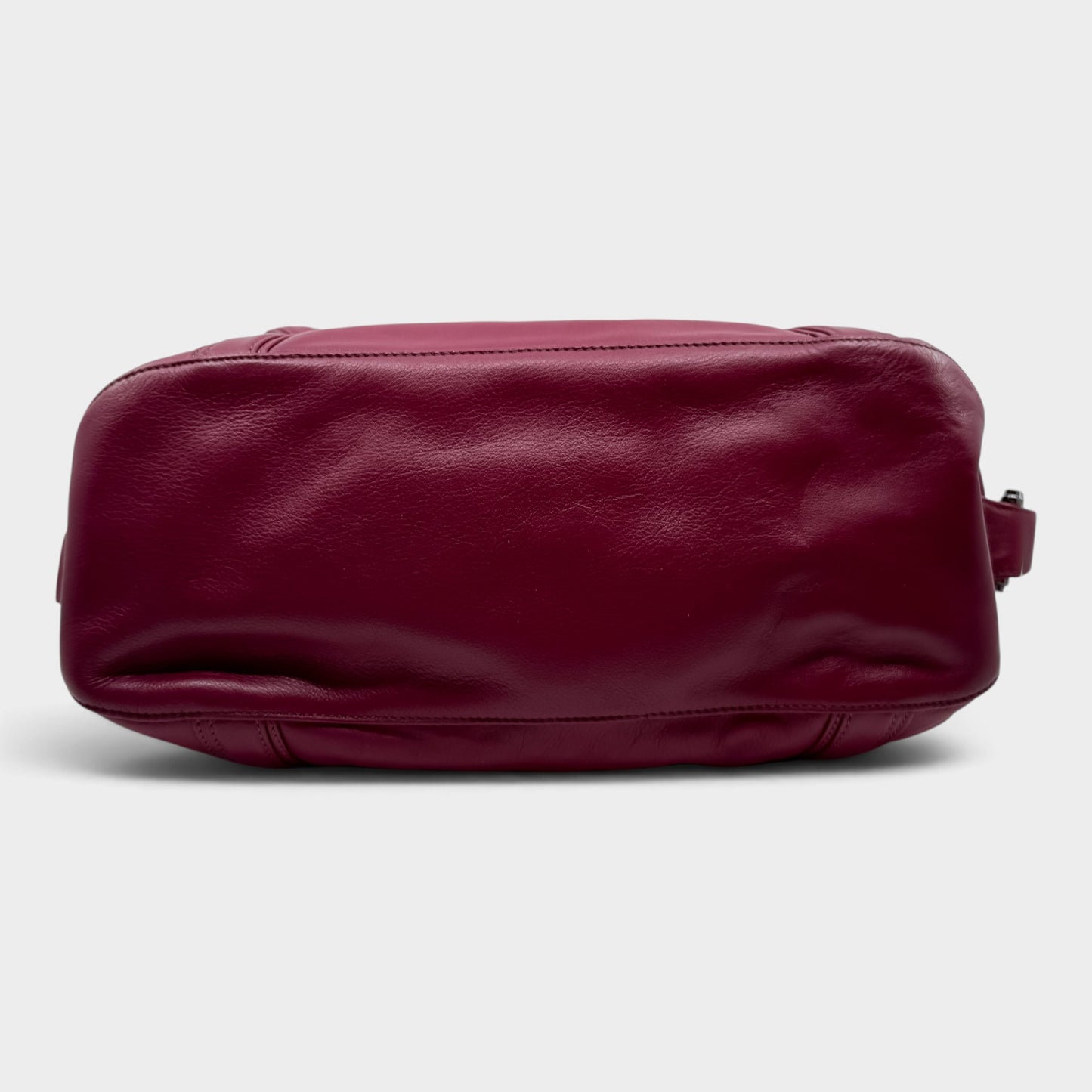 Goldpfeil Raspberry Red Leather Tote Satchel Bag