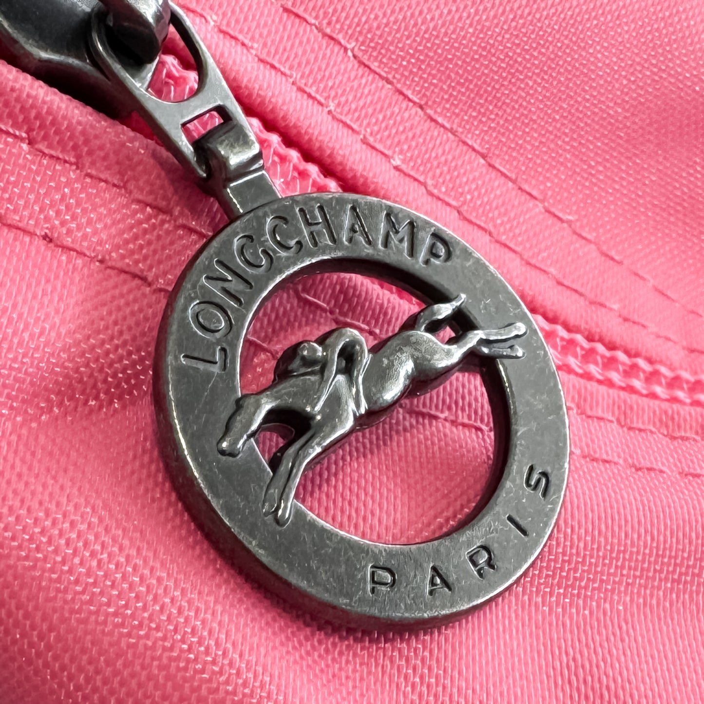 Longchamp Le Pliage Type L Bubblegum Pink Nylon Leather Travel Bag