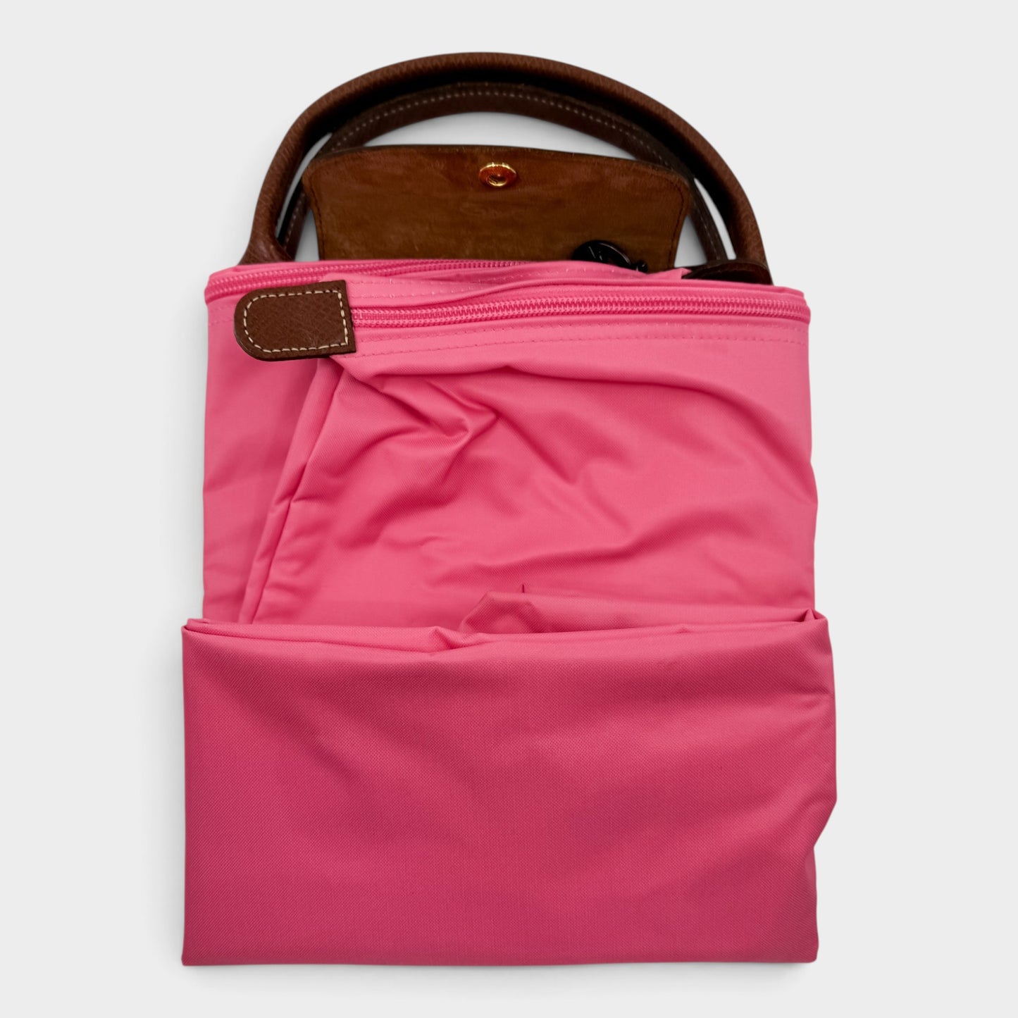 Longchamp Le Pliage Type L Bubblegum Pink Nylon Leather Travel Bag