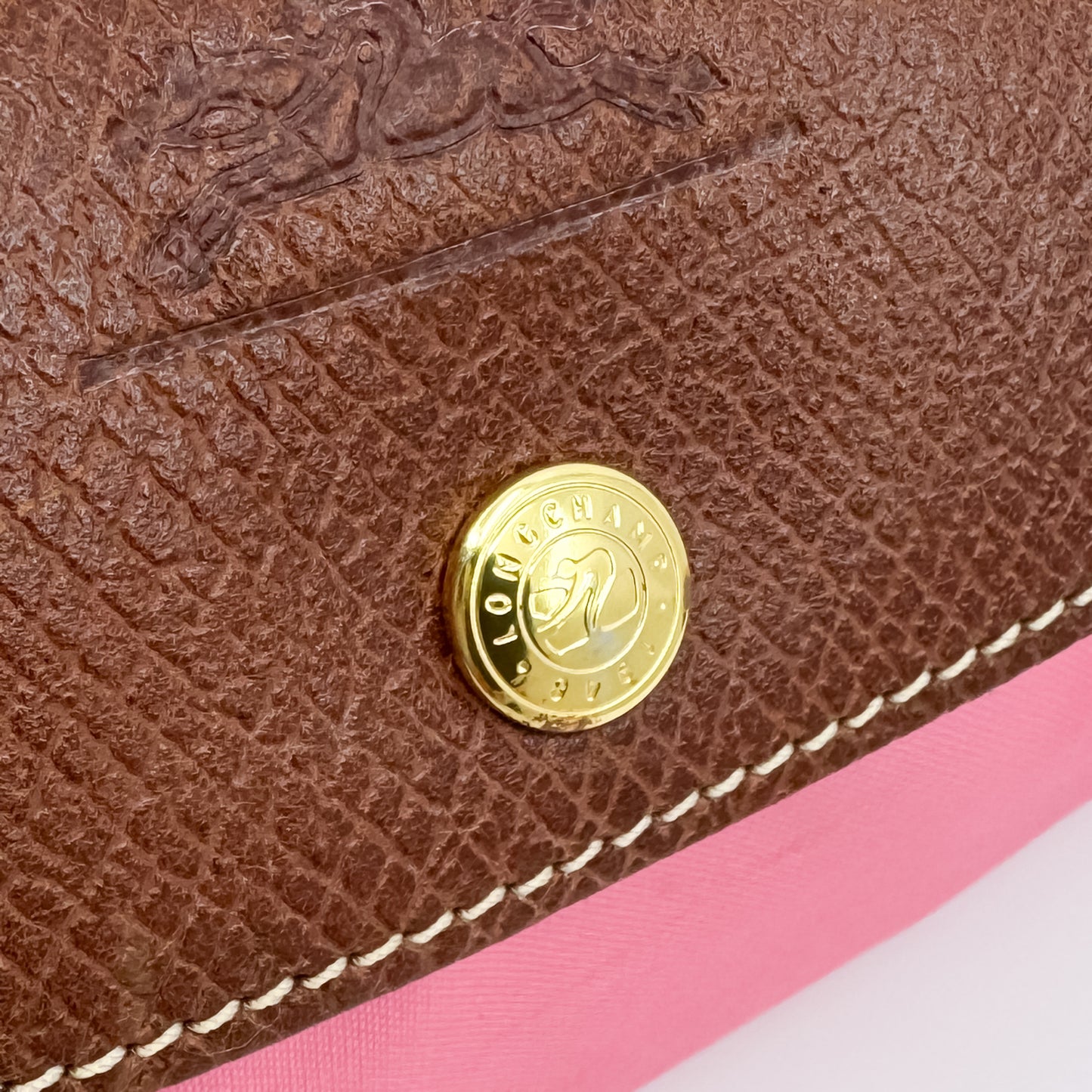 Longchamp Le Pliage Type L Bubblegum Pink Nylon Leather Travel Bag