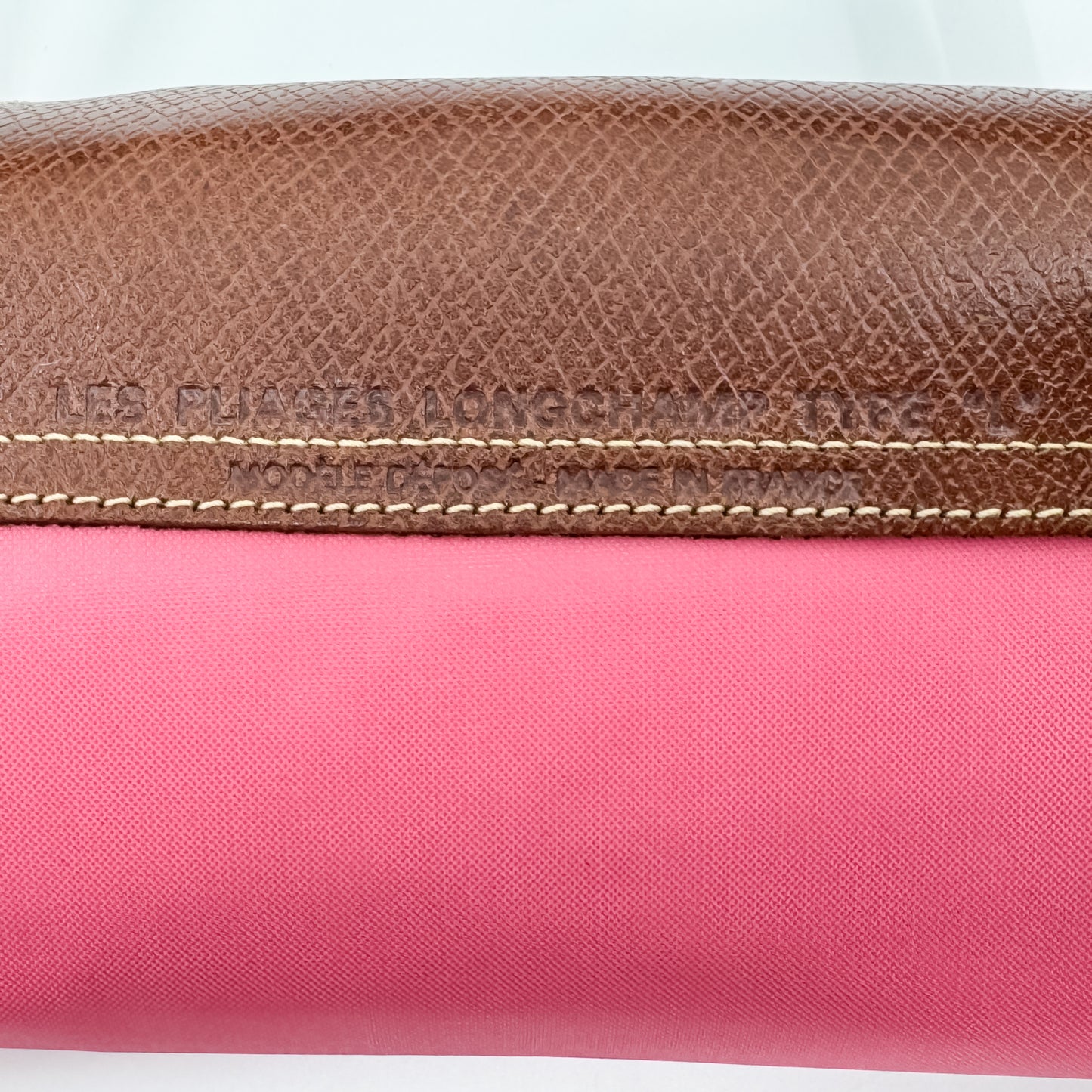Longchamp Le Pliage Type L Bubblegum Pink Nylon Leather Travel Bag