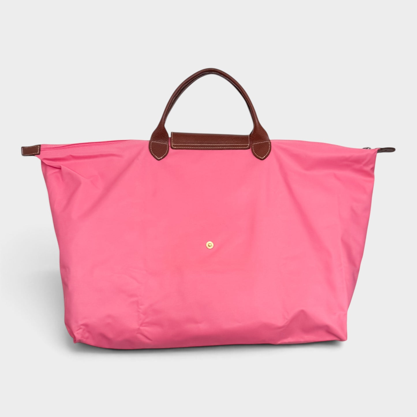 Longchamp Le Pliage Type L Bubblegum Pink Nylon Leather Travel Bag
